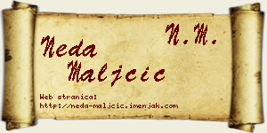 Neda Maljčić vizit kartica